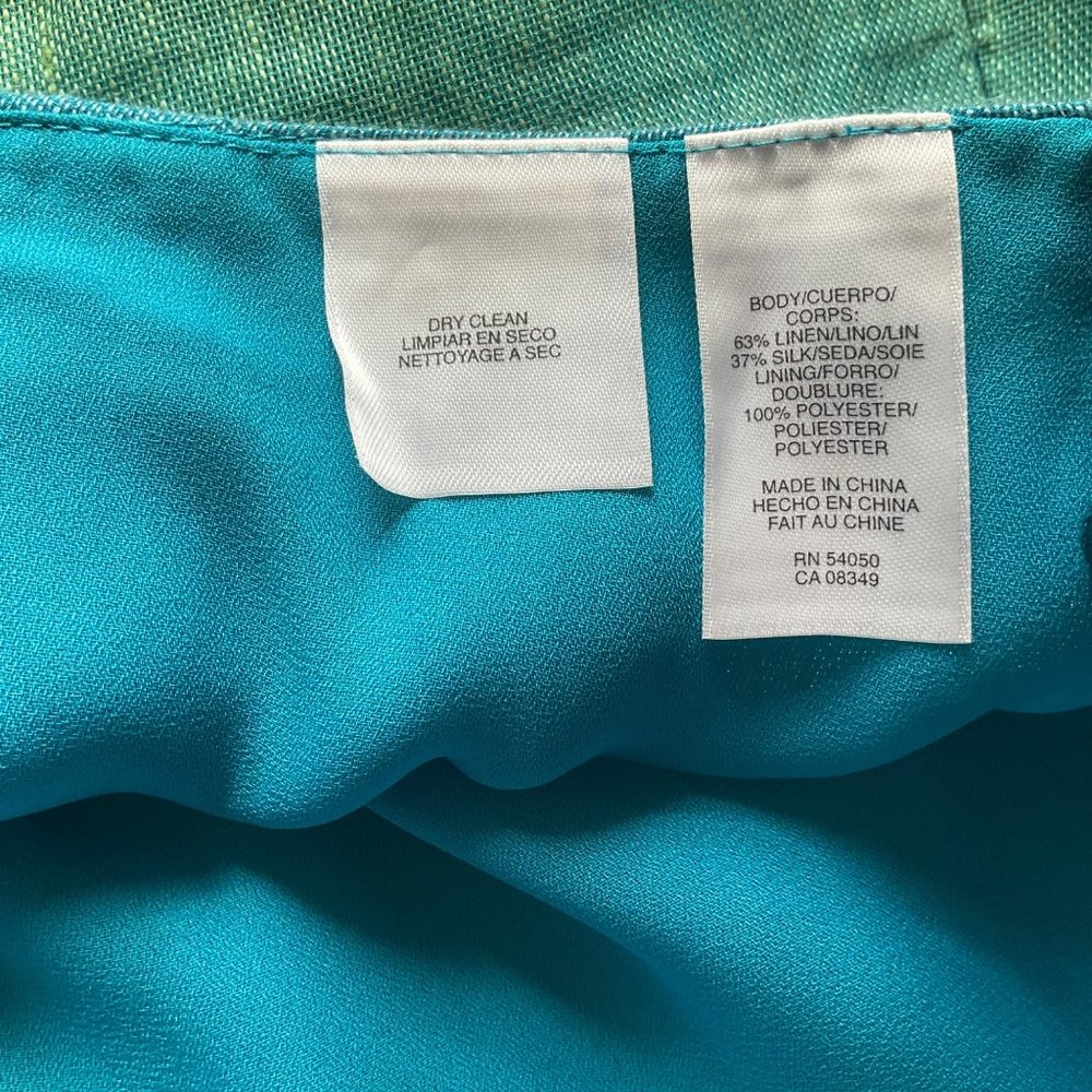 Jones New York Collectives silk and linen flowy ombre skirt size 10 - Picture 5 of 10